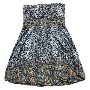 American Rag Strapless Mini Cheetah Print Dress